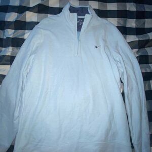 Vineyard Vines White Zip Up Sweater